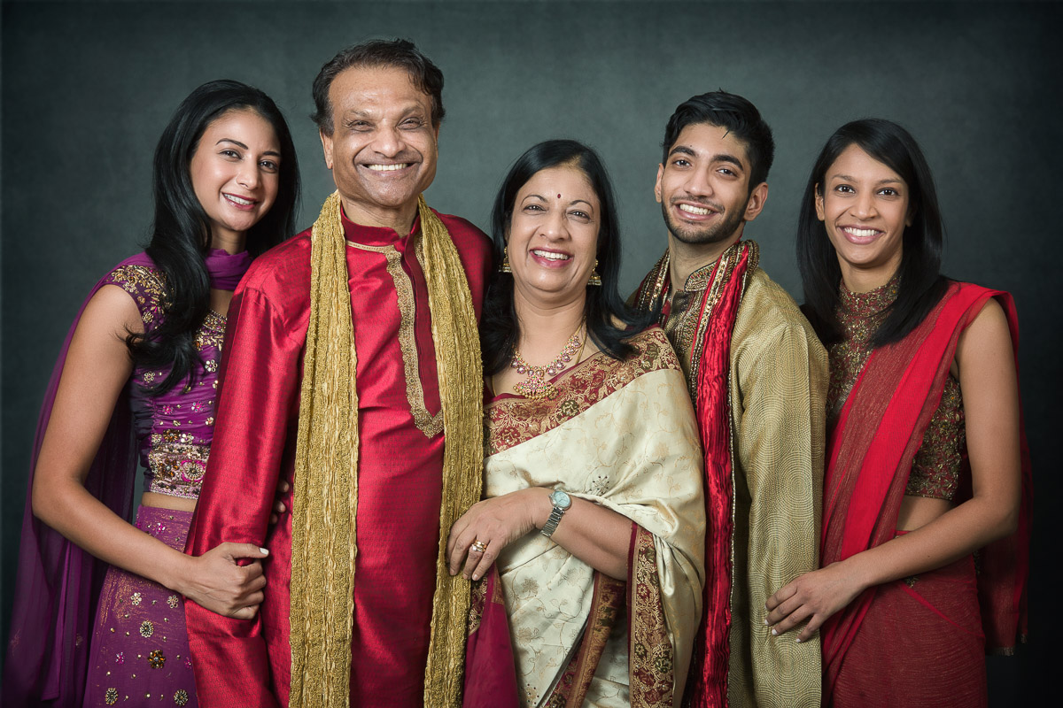Family photographer. Indian family portrait by hugh anderson photography