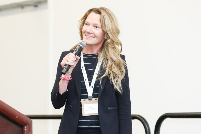 Speaker presenting at the SP Innovation Summit at Huntington Place in Detroit — professional corporate event photography by Hugh Anderson Photography