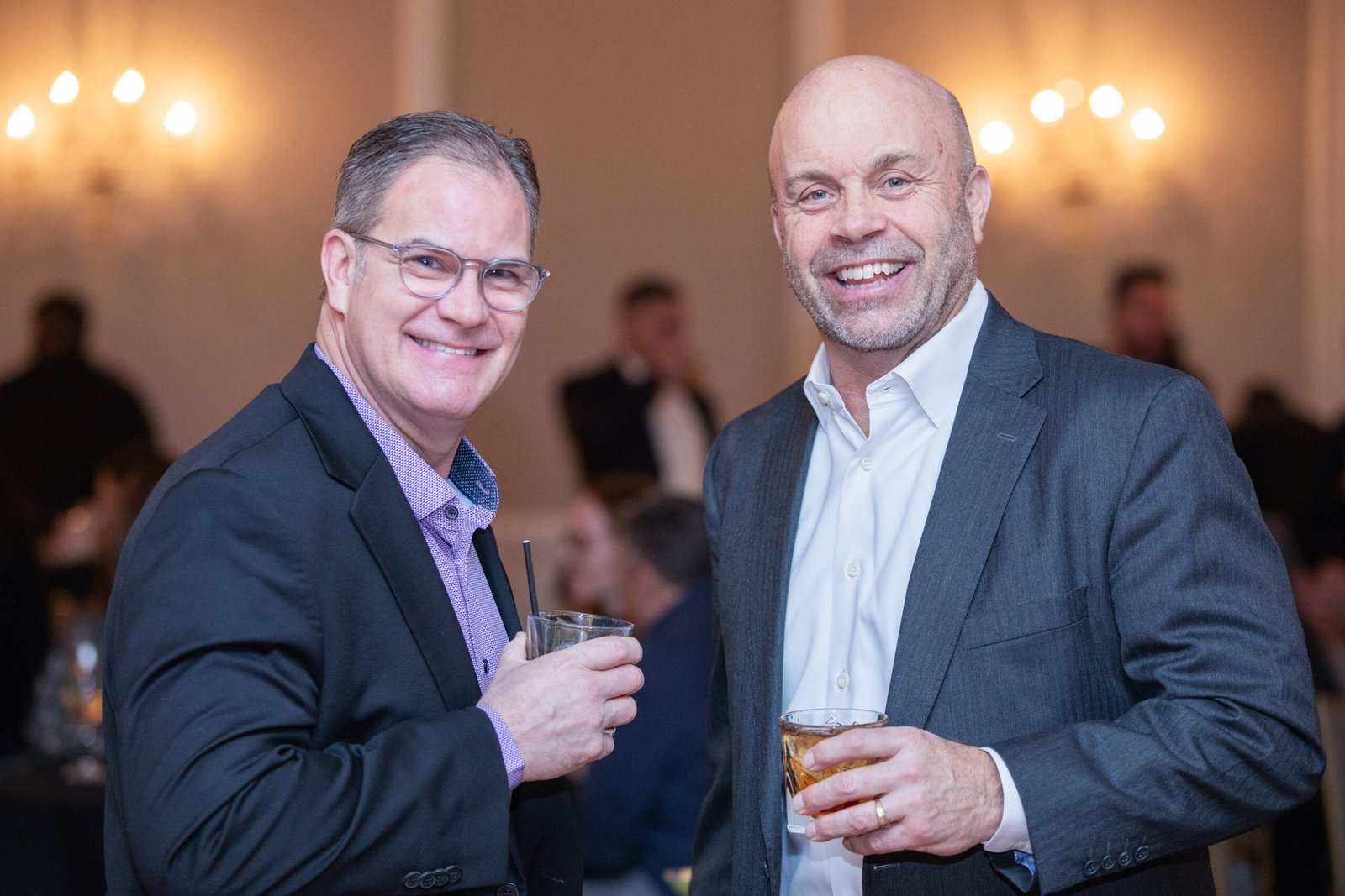 Guests networking at a corporate reception at The Townsend Hotel in Birmingham Michigan