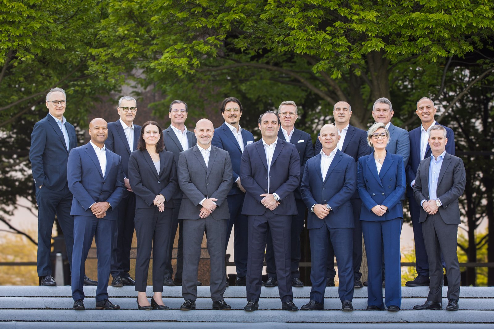 Executive leadership team portrait photographed for Stellantis Investor Day 2026