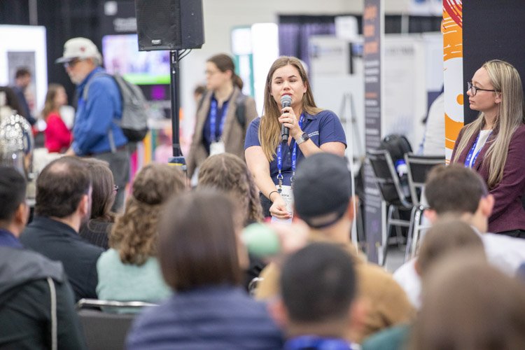 Conference speaker presenting during an educational session at the APA National Planning Conference (NPC26) in Detroit