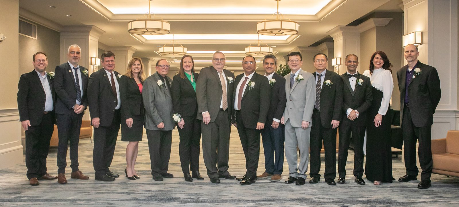 Executive group portrait photographed during the SAE Fellows Reception and Dinner at The Westin Book Cadillac.