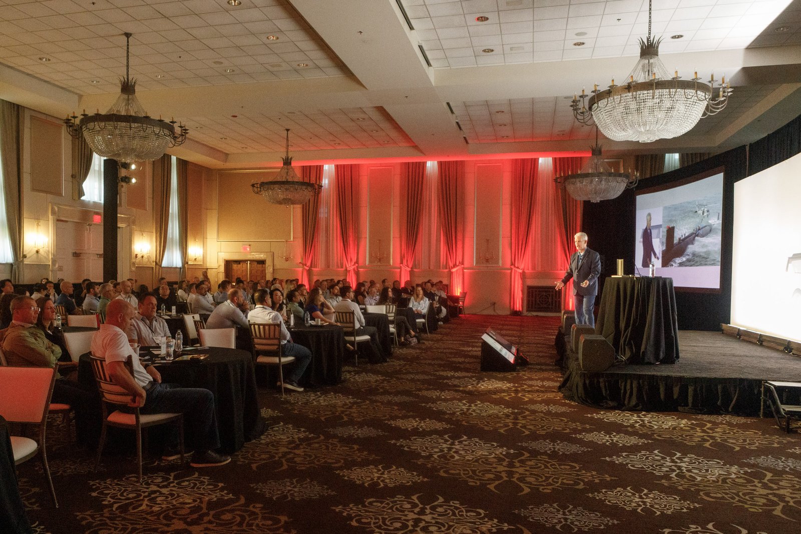 Keynote presentation during a corporate conference at Saint John's Resort in Plymouth, Michigan.
