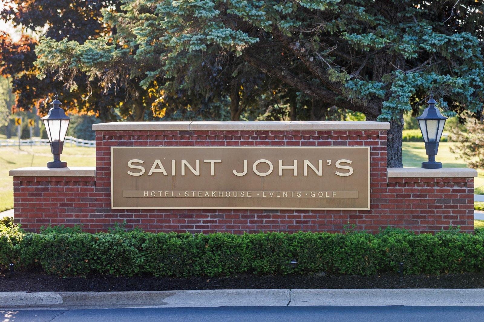 Corporate keynote speakers presenting during a conference at Saint John's Resort in Plymouth, Michigan.