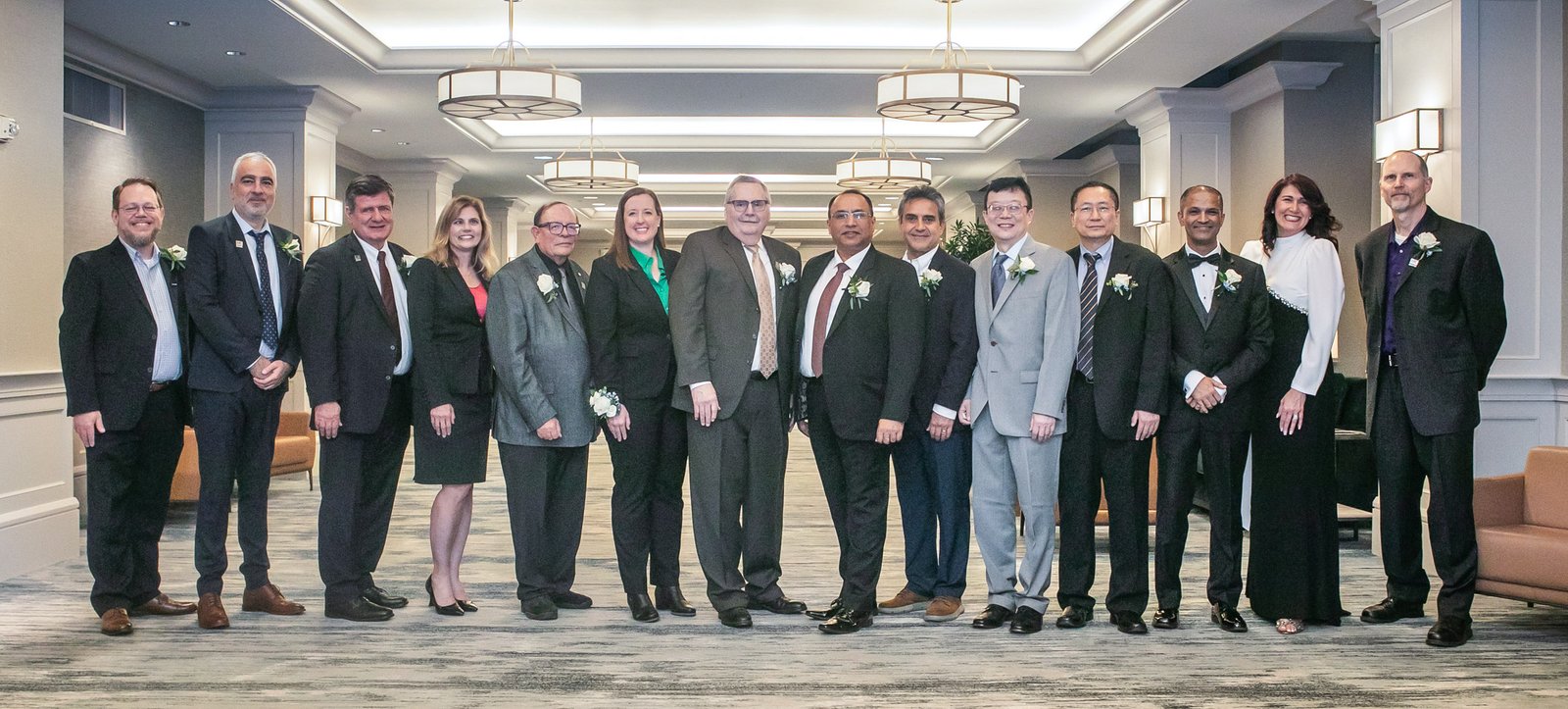 Corporate group portrait at The Westin Book Cadillac in downtown Detroit