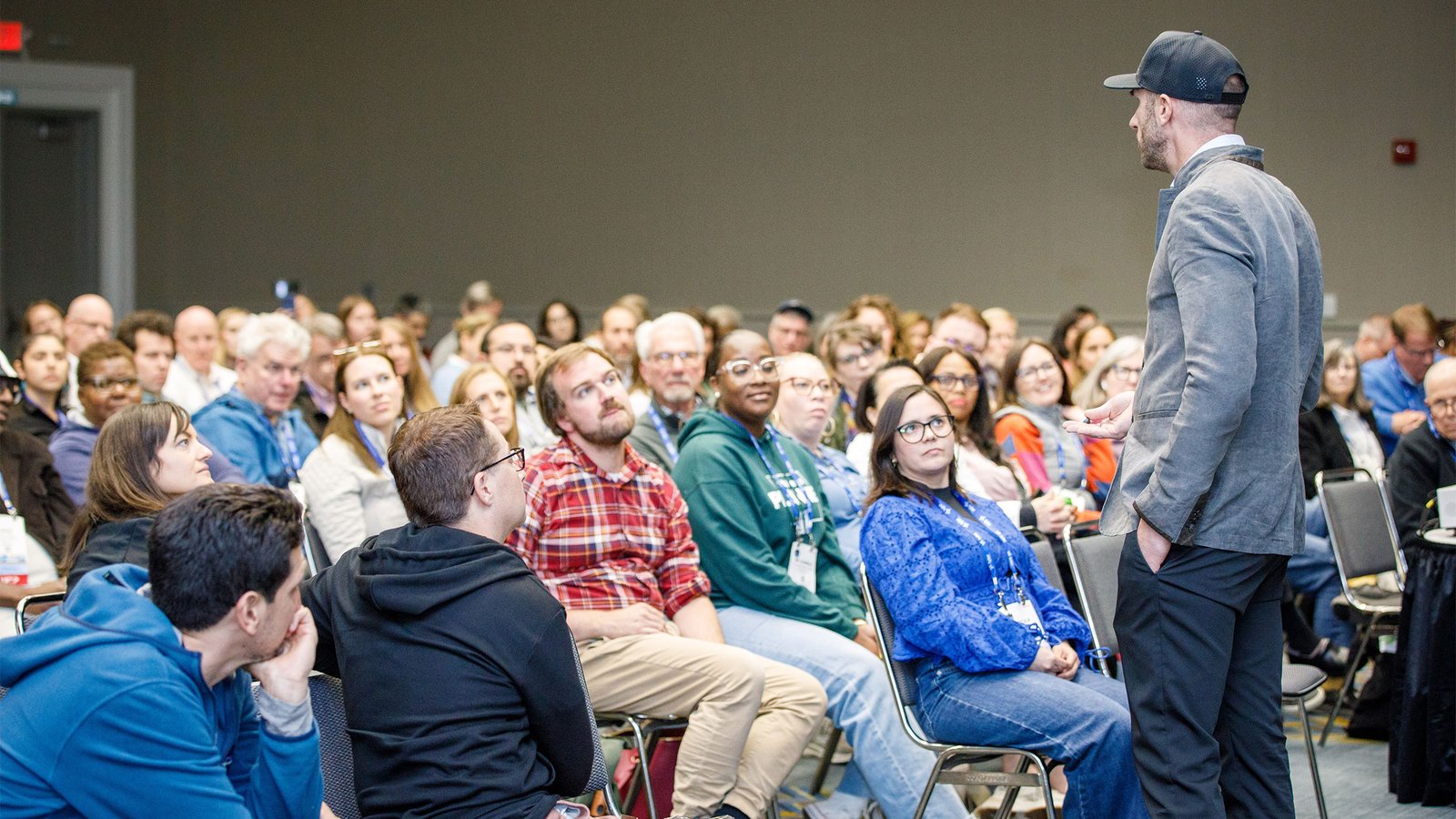 Stephen McGee, creator of the Detroit documentary Resurgo, speaking during an educational session at the APA NPC26 conference.
