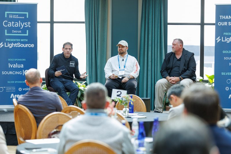 Panel discussion during a corporate conference at Book Tower in Detroit